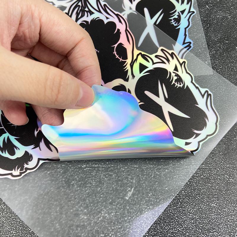 1PC Little Bear Laser Motorcycle Stickers Waterproof for DIY Motorbike Front Fairing Scooter Helmet Box Vinyl Decals Universal