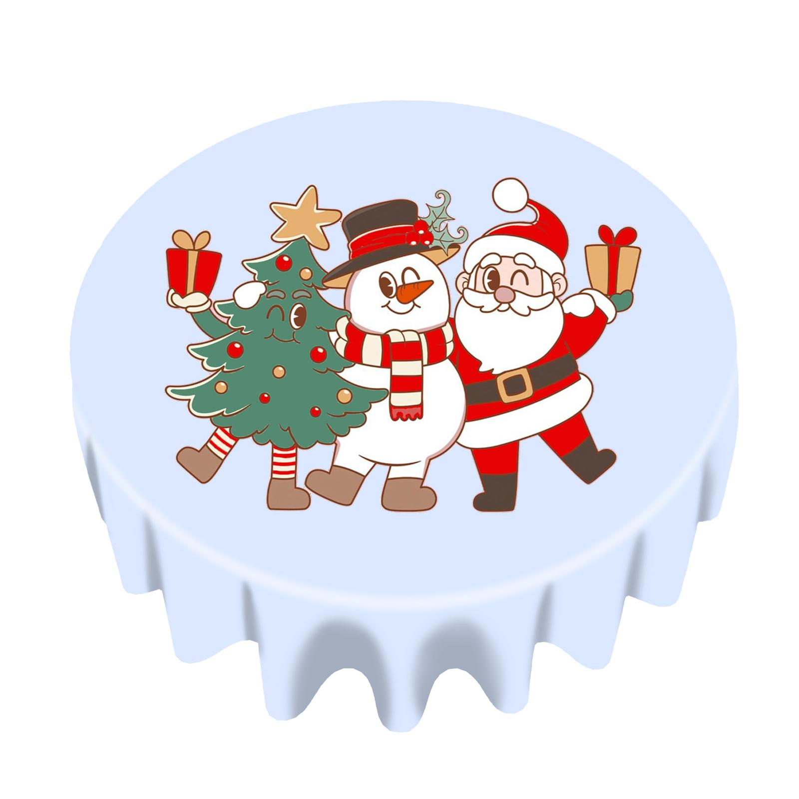 

Рождественская скатерть прямоугольная с прямым краем One Size