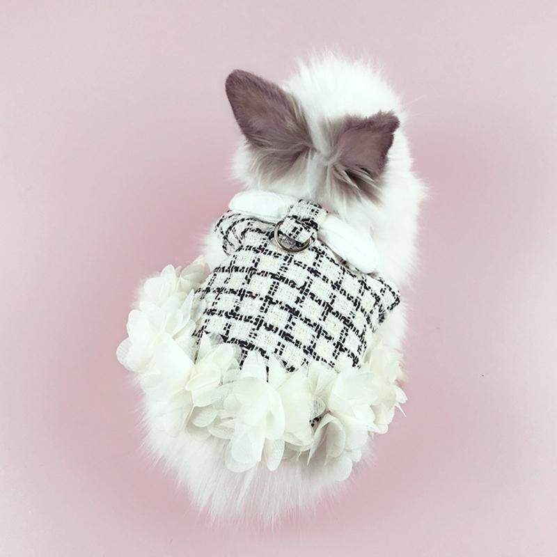 Pet Rabbit Dress Breathable Small Animal Harness Vest and Leash Set Escape Proof Cute Costume for Small Hedgehog Hamster