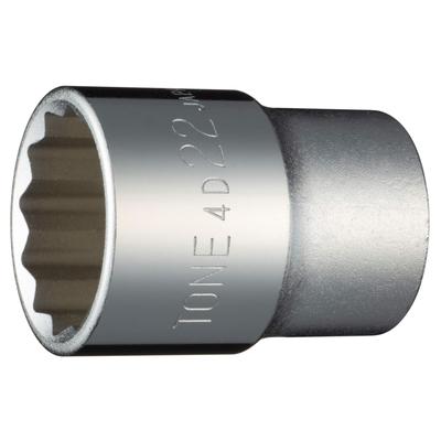 TONE Stecknuss Antriebswinkel Schlüsselweite 22mm (12-seitig) 4D-22 12,7 mm (1/2 ")