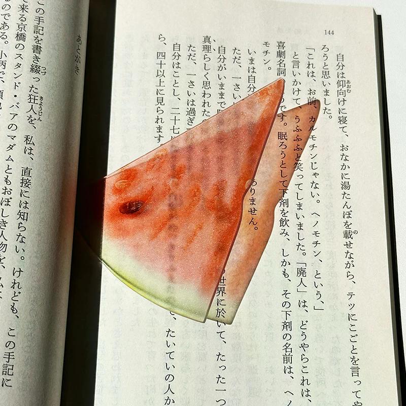Delicate Transparent Acrylic Apple Bookmark Reading Mark Student Gift Premium Feeling Cute Grape Tomato Bookmarks