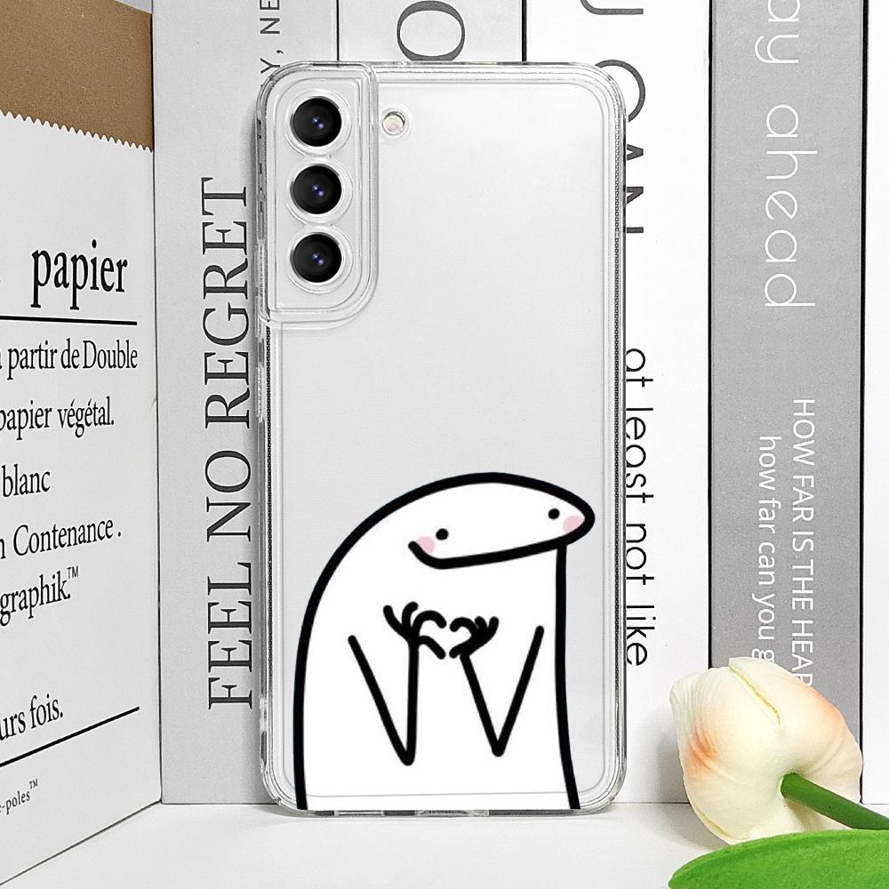 

Funny Celular Flork Meme Phone Case for Samsung Galaxy S22 S23 S24 S25 Plus Ultra S21 FE 5G Transparent Soft Cover Couple Fundas For Samsung A55 5G