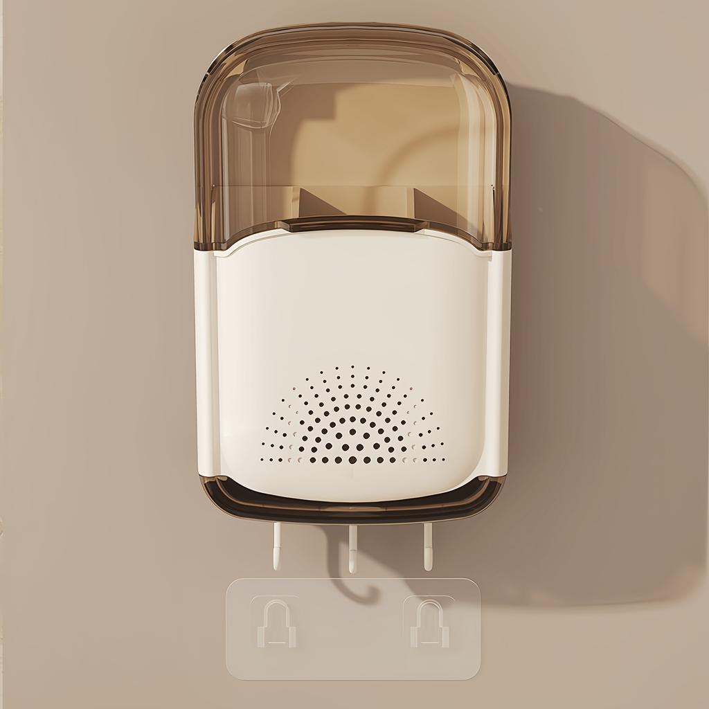 A Wall-Mounted Kitchen Chopstick Holder - a No-Drill Cutlery Storage Box with a Draining Tray, Multifunctional Kitchen Shelf with Hooks, Removable