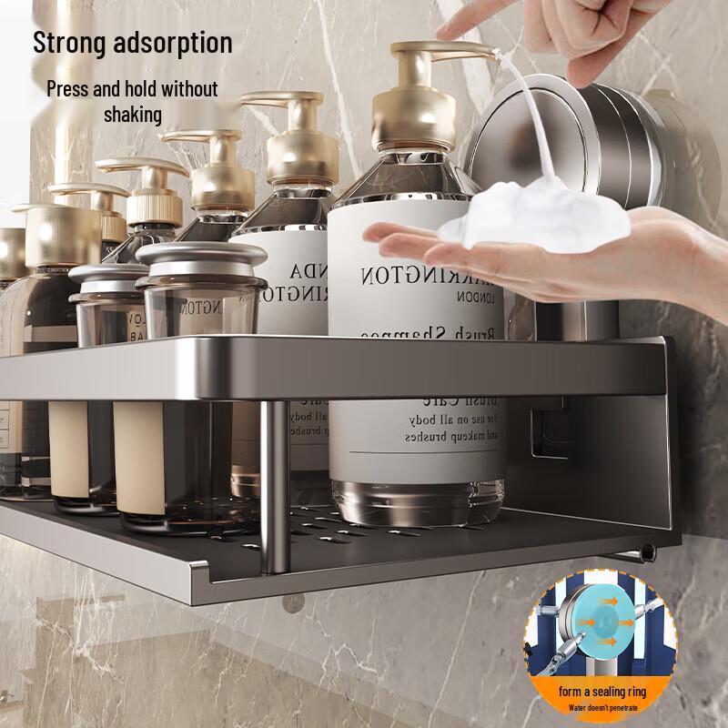 Bathroom Space Aluminum Punch-Free Storage Rack