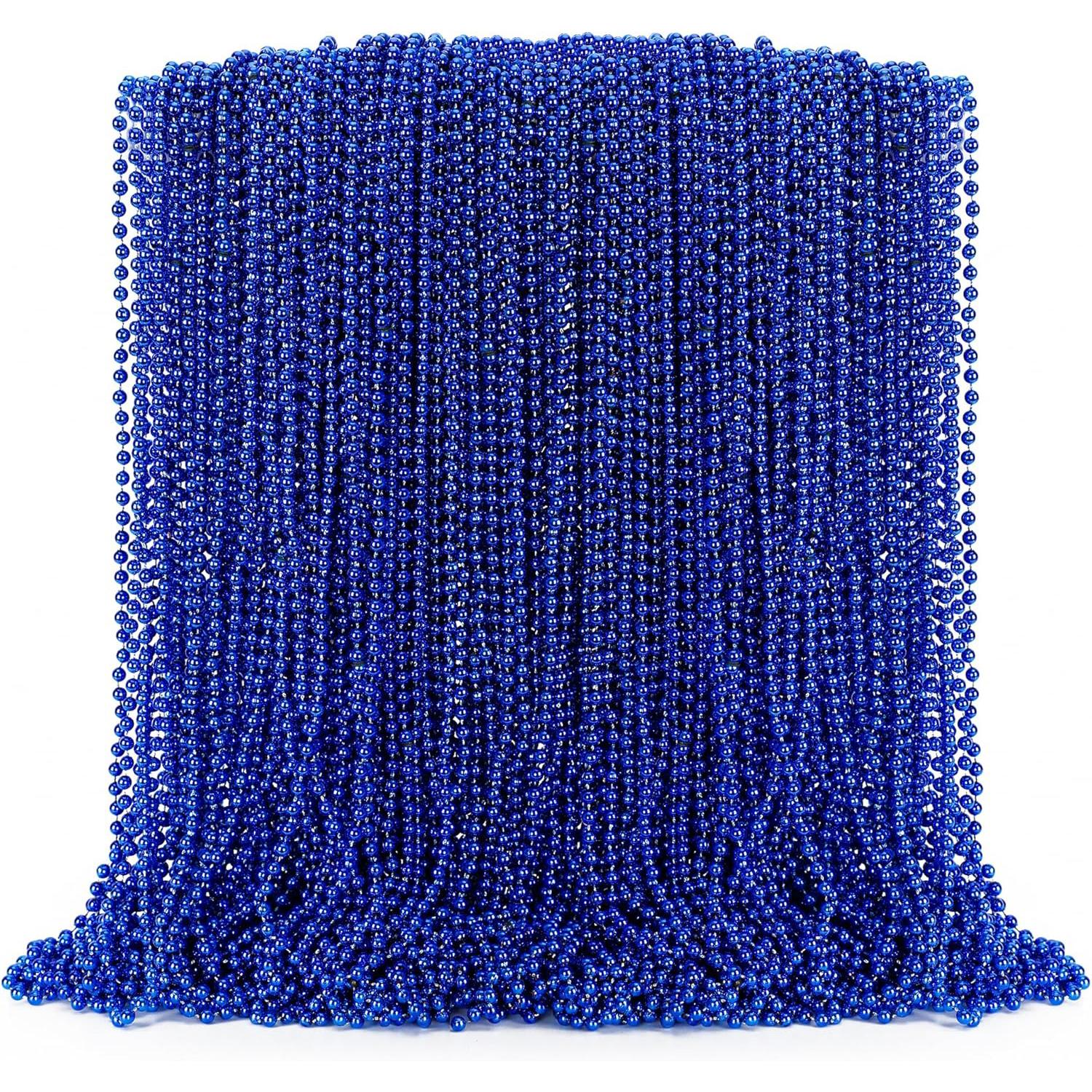 

100pcs Mardi Gras Beads, Green Purple Gold Metallic Mardi Gras Beads Necklaces Accessories Bulk, Mardi Gras Carnival Beads Neckl