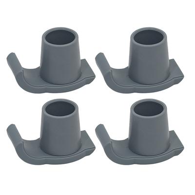 4 Pcs Walker Glide Skis Rubber Universal Walker Ski Glides Mobility Aid Accessory for Seniors Grey