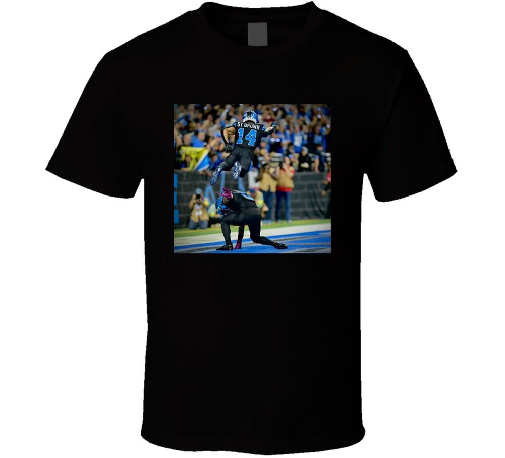 Superunisex Jump AmonRa St Brown Jump Football Fan T Shirt