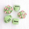 5Pcs Naughty Dice Game Set Glow in The Dark Acrylic Sexy Love Dice for Couples Party Favor with Gold Patterns