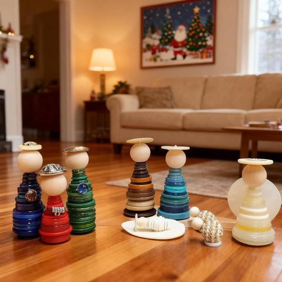 DIY Button Nativity Scene Kit Christmas Craft Set with Buttons Beads