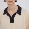 LESS 2023 Autumn Casual Knitted Polo Top