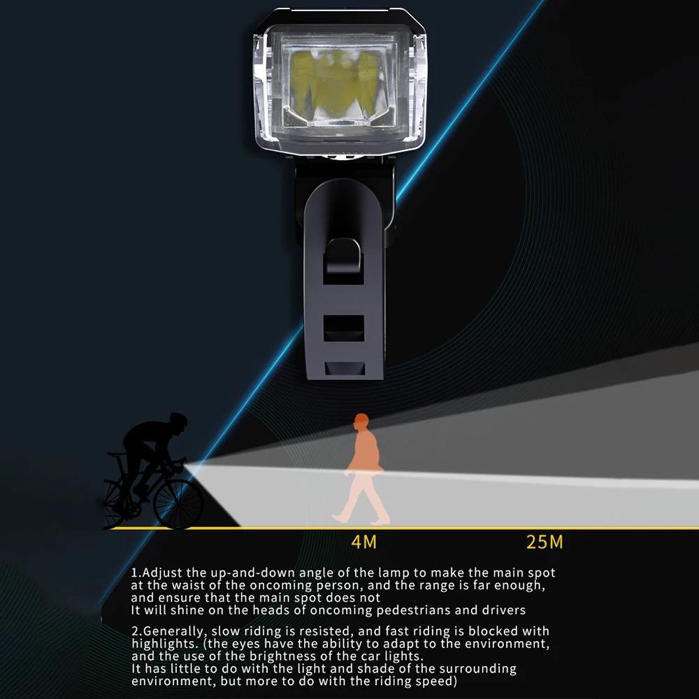 Powerful Bicycle Induction Head Light with Power Display USB Rechargeable MTB Bike Front Light for Night Outdoor Cycling Safety