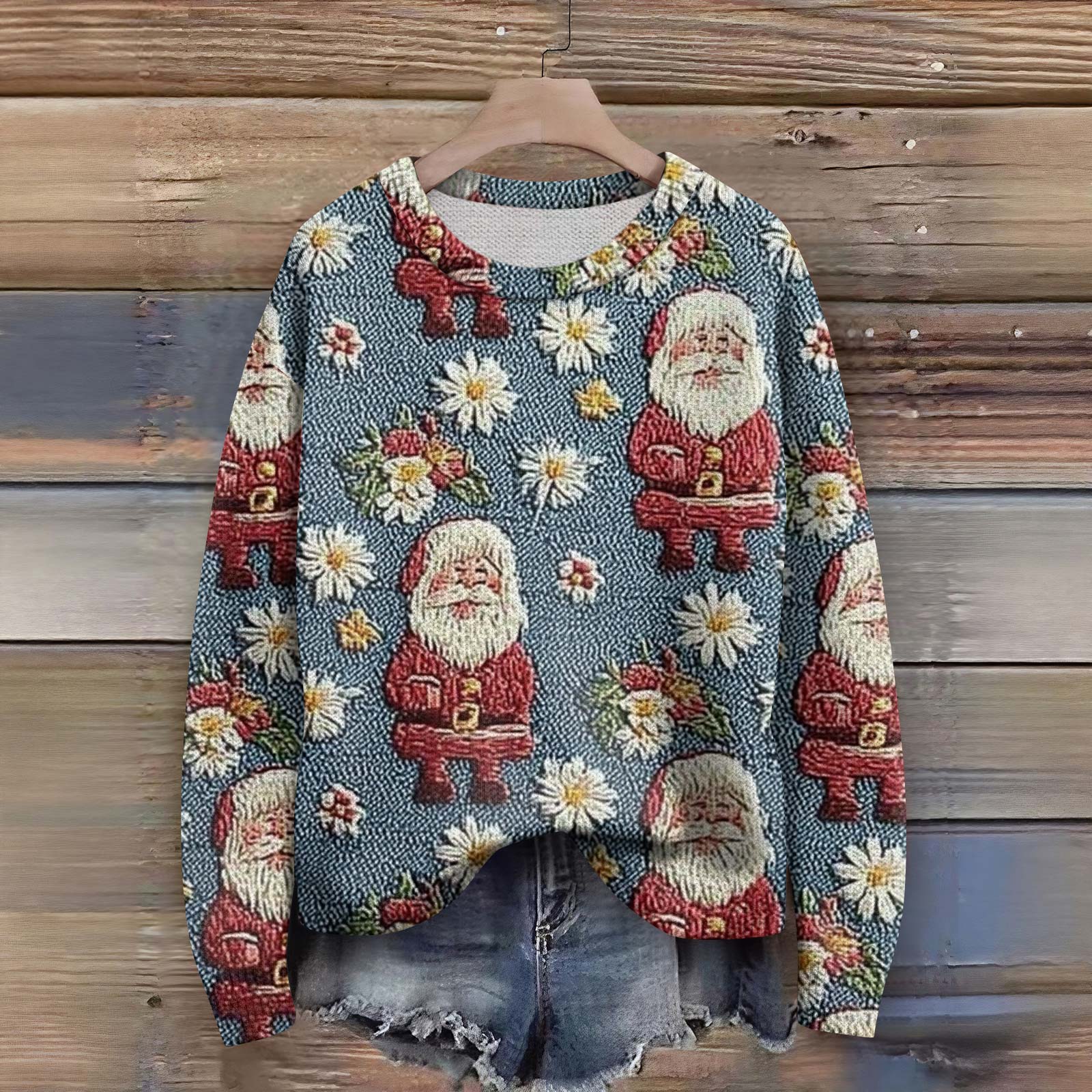 

Пуловеры с длинным рукавом для женщин, с круглым вырезом, повседневные, милые, с принтом, вязаные, оверсайз XL