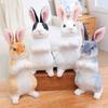 Four Colors Simulation Animal Doll Long Ears Realistic Rabbit Plush Sleeping Companion
