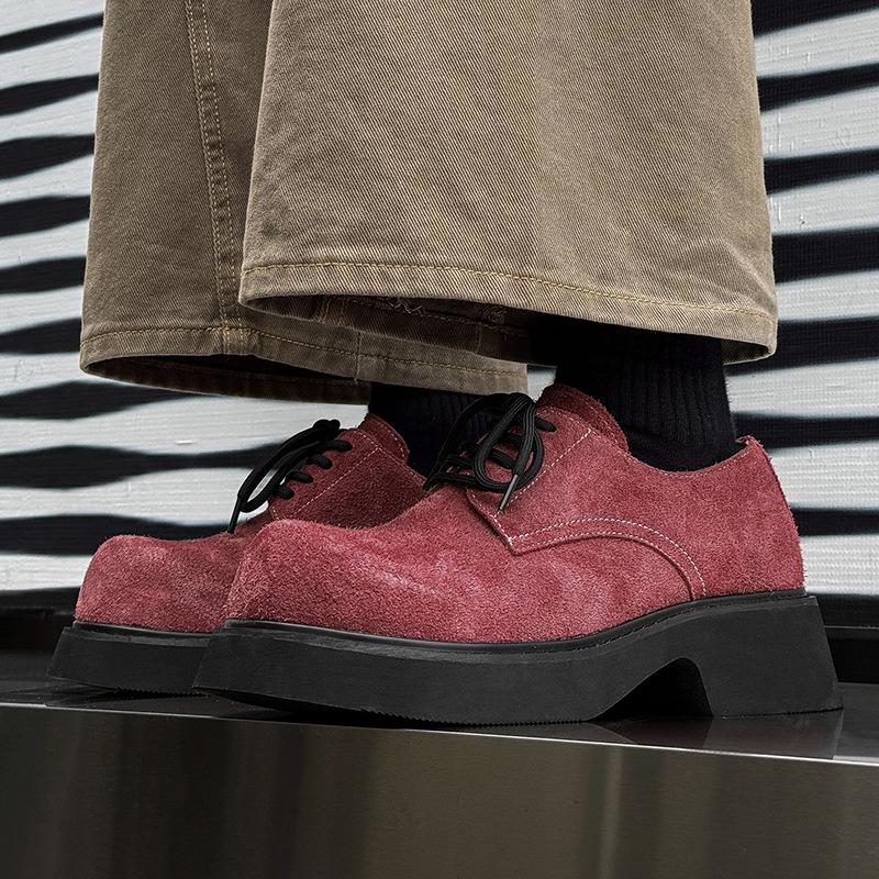 Spring Japanese Trendy Shoes, High-end Retro Niche 92332 Long Hair Red, Camel, beige-J