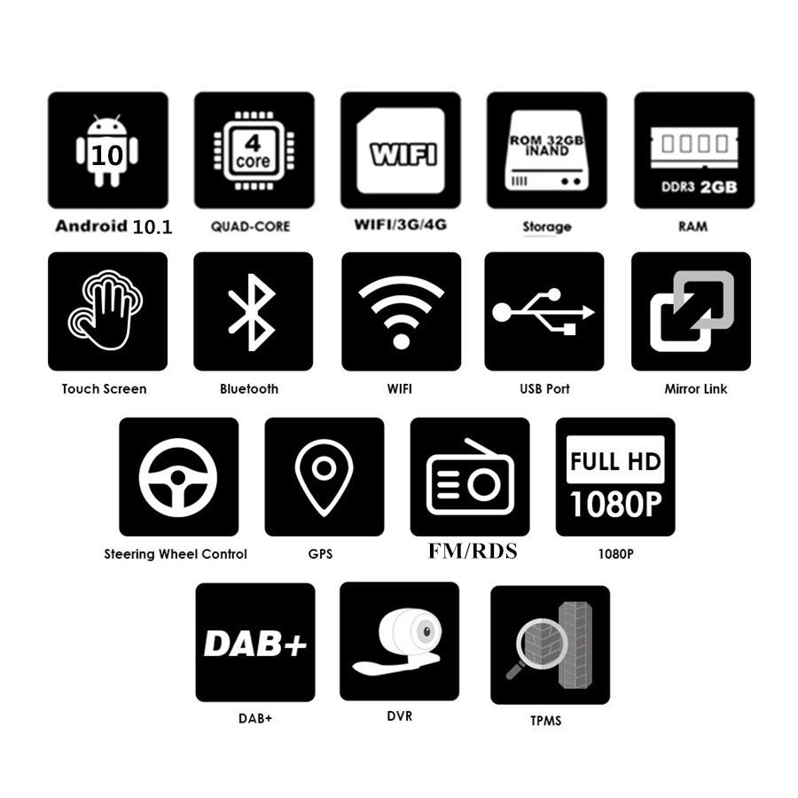 7''Android 10.1 Car Stereo Radio For Opel Vauxhall Astra H Vectra Antara Corsa