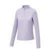 Soft Simple Solid Color Stand Collar Long Sleeve T-Shirt Women Tops ATLV366-3