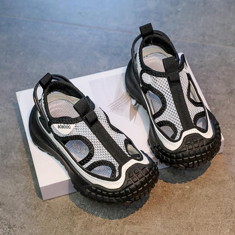 Children Sports Sandals Hollowed-out Kids Sneakers Non-slip Soft Sole 2025 Summer New Boys Girls Fashion Sandals Mesh Breathable
