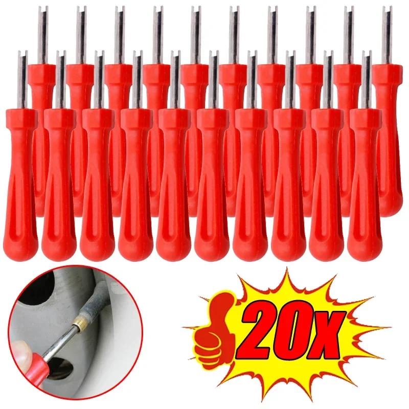 1/20Pcs Tyre Valve Core Remover Tool Extended Length Valve Core Wrench for Car Bike Motorbike Truck Tyre Valves Stem Screwdriver
