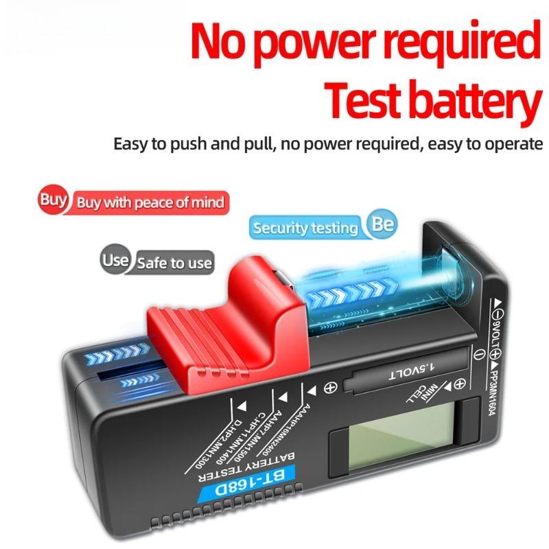 Universal Battery Tester BT-168D 1/2/5/7/9V CR2032 Button Batteries Quick Test Multifunctional Battery Level Detector Tool