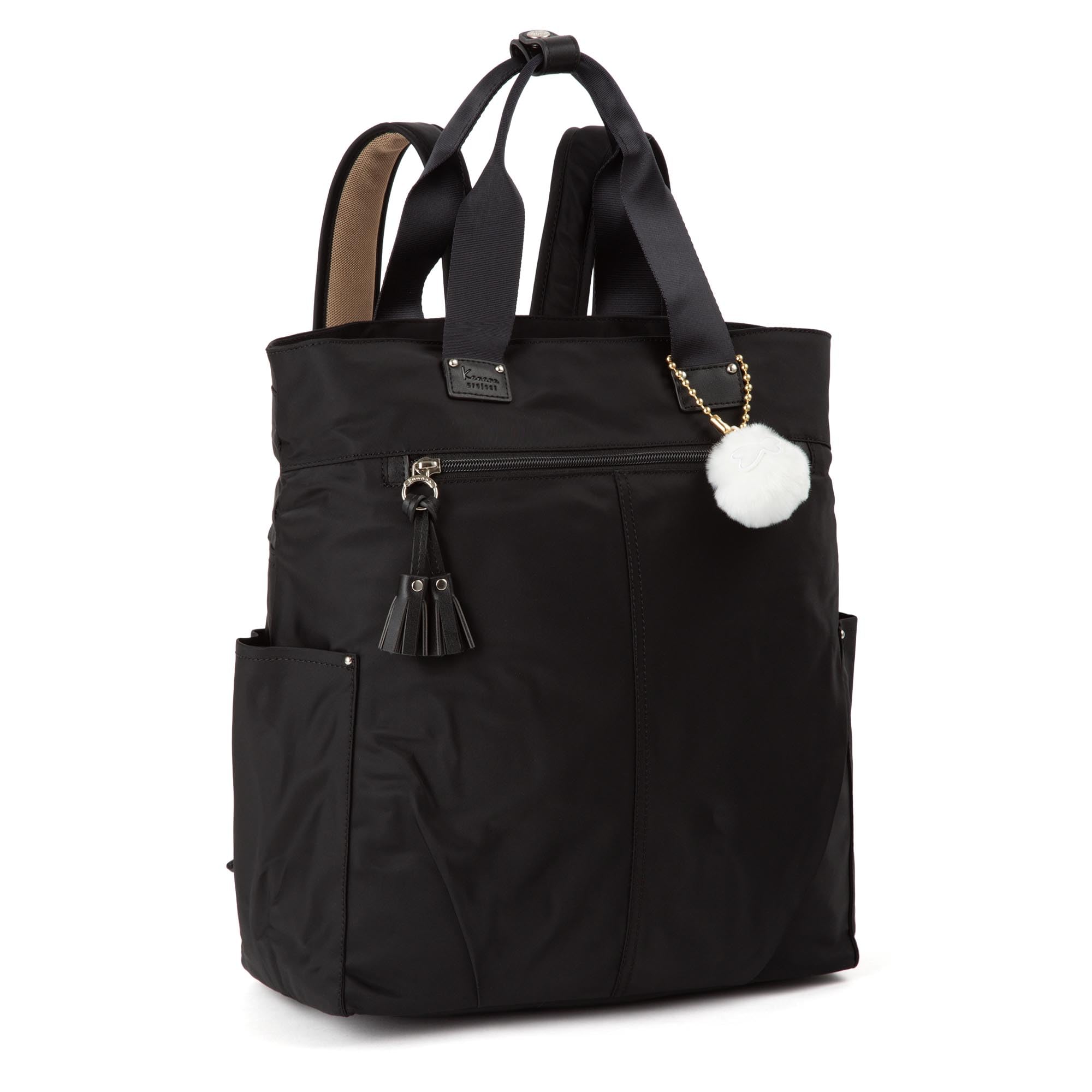 Kanana Project Collection Backpack, Tassel Tote Backpack, A4 Size Storage, No. 68874