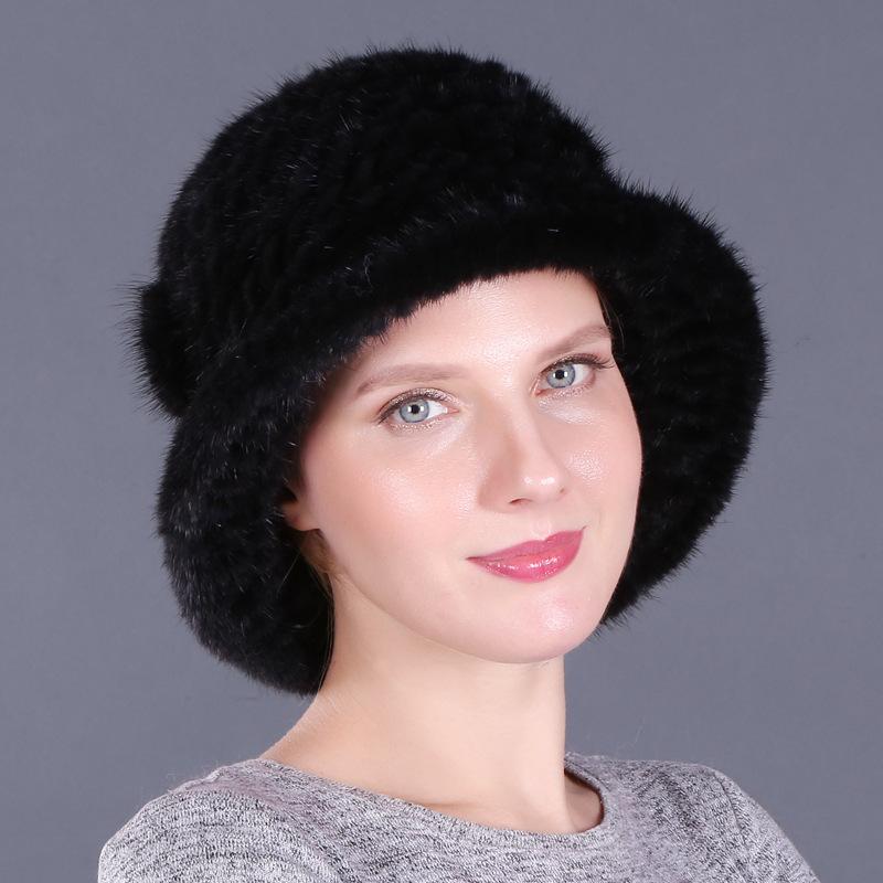 Mink Hat Women s Fur Winter Korean