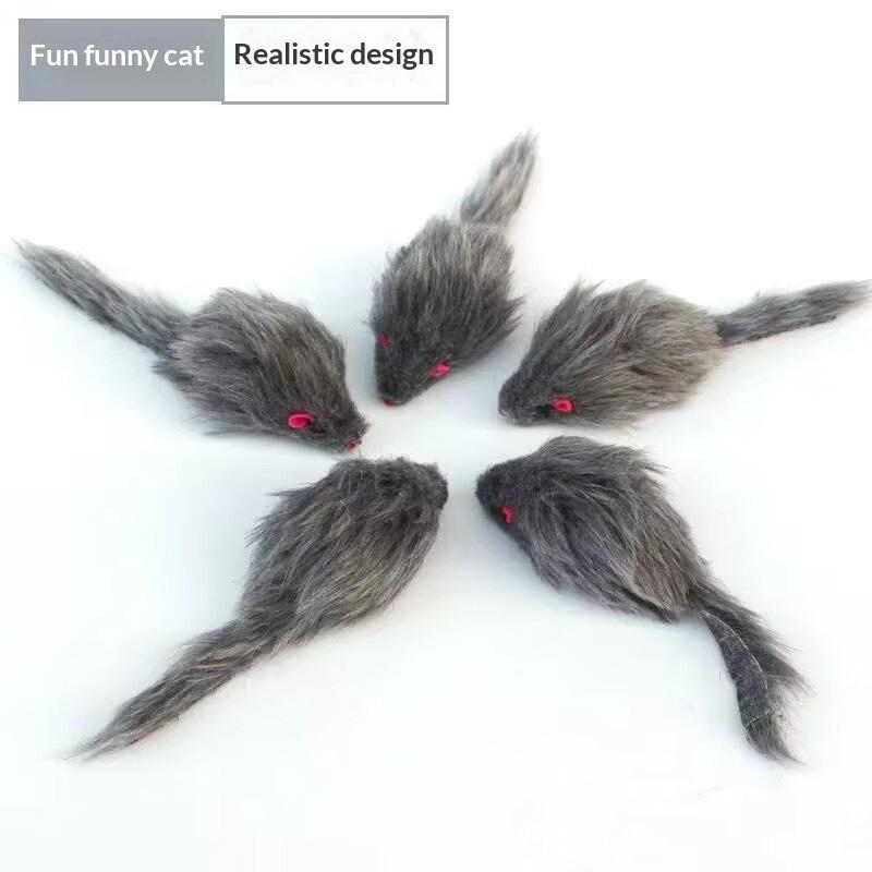 5Pcs/Pack Soft Plush Cat Toy Interactive Mice Mouse for Cats Funny Kitten Training Game Pet Supplies