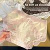 Lady Summer Sexy Pure Desire Sweet Lace Clash Color Stitching Mesh Gauze Comfortable Briefs