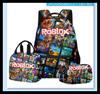 Student Schoolbag Cartoon Backpack Set 3D Digital Printing Backpack