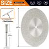 SI FANG 5Pcs 60mm Diamond Cutting Disc Cut Off Wheels with 5Pcs Mandrel 1/8'' Shank Stone Blade for Rotary Tool Drill Attachment Cutting Discs