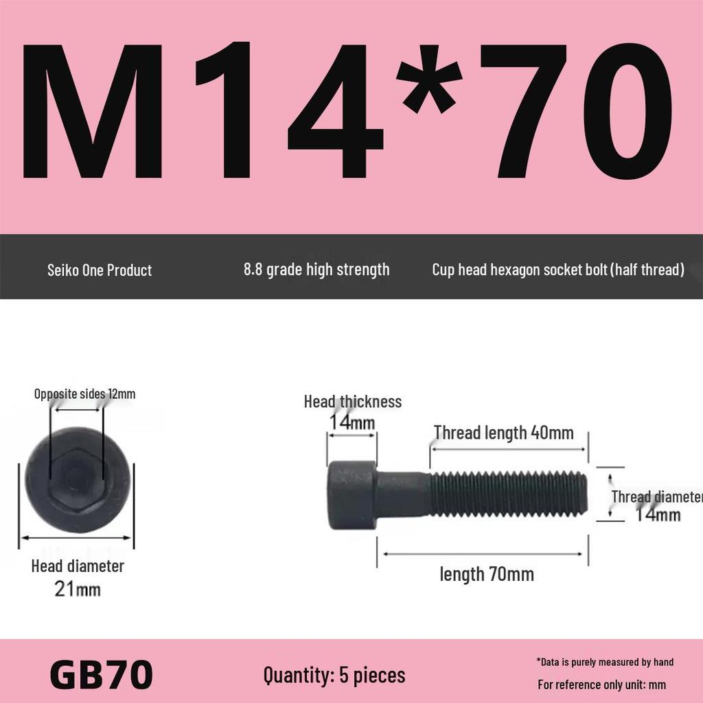 8.8 High-Strength Socket Head Cap Screw Bolt (M4-M16)
