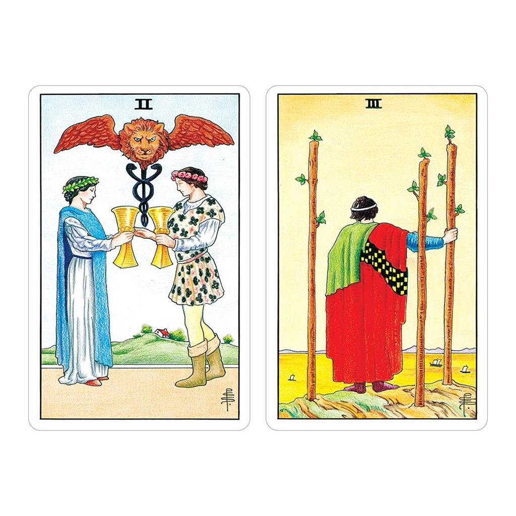Kancharo 78-Card Tarot Deck [Universal Waite Pocket Tarot Deck] Includes a Japanese Tarot Card Basic Instruction Manual and Pouch (Authentic)
