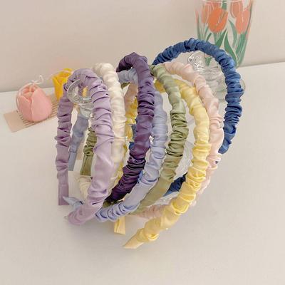 First Love Satin Pleated Headband & Sweet Purple Grape Hairpin Set