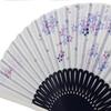 [Stylish Kimono Iroha] Women's Fabric Fan, Dyed Frame, Blossom Blue, Cherry Blossom