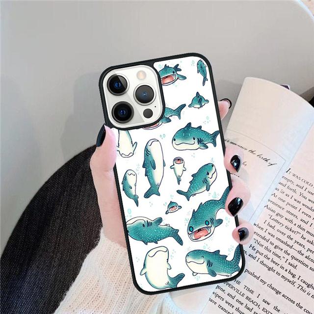 Ocean Whale Shark Swimming Coque Shell For iPhone 17 Air 15 16 14 13 12 Pro Max 11 Pro Max Plus Phone Case Cover