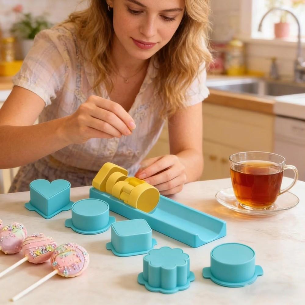 1/5Pccs Round Shape Creative Baking Mold Set Reusable Cake Pop Maker Cake Molds Birthday Parties