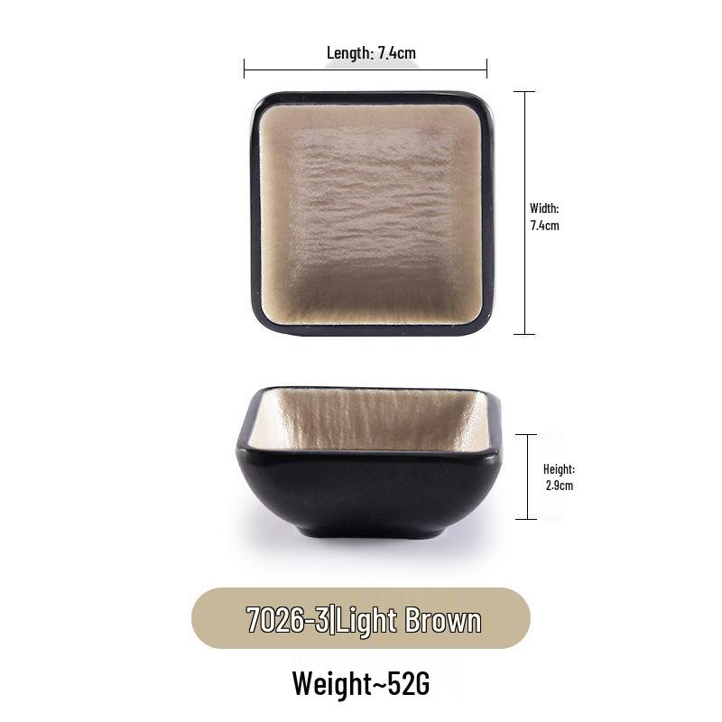Japanese Melamine Hot Pot Sauce Dish with Two or Three Compartments for Seasoning and Snacks