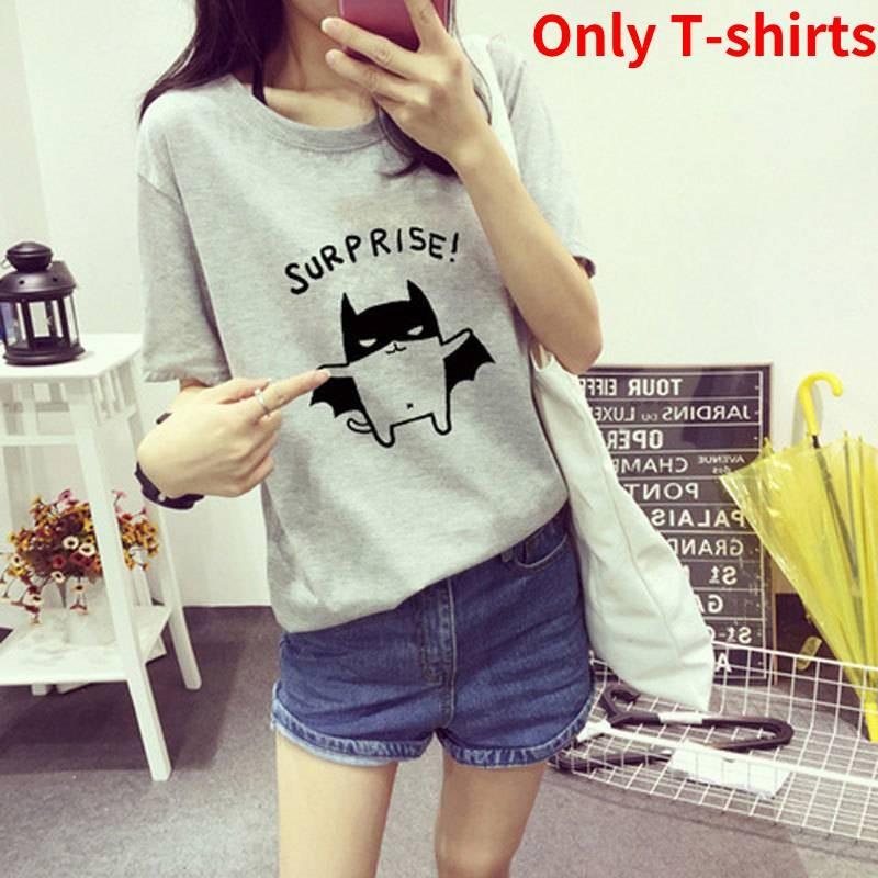 Trendy Summer Korean Style Women Short Sleeve T-shirt In Fashionable Loose Fit With Beautiful Print Designs Available In Multiple Sizes