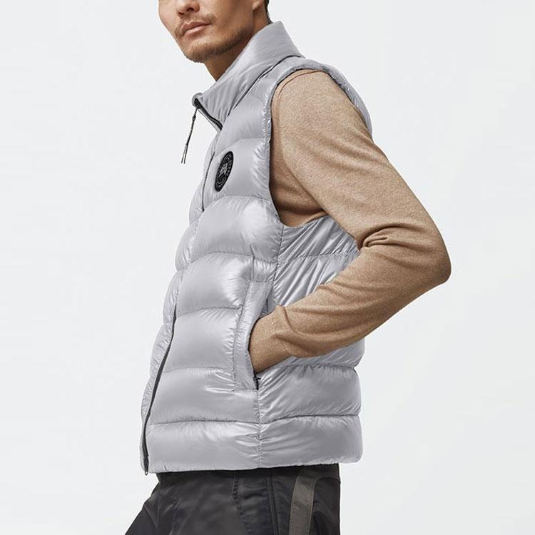 Canada Goose Crofton Series Black Label Waterproof Windproof Ultra Lightweight Puffer Vest Unisex Vest Silver 2229MB-200