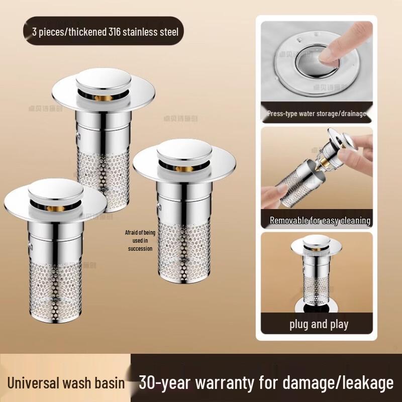 Xihai Pop-up Sink Drain Stopper & Filter