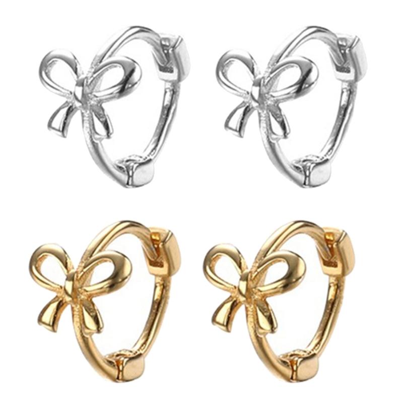 Minimalistischer Ohrschmuck Schlichtes Schmetterlingsknoten-Accessoire Schleife Ohrclips Y2K-Stil Schleifenknoten Stecker Accessoires