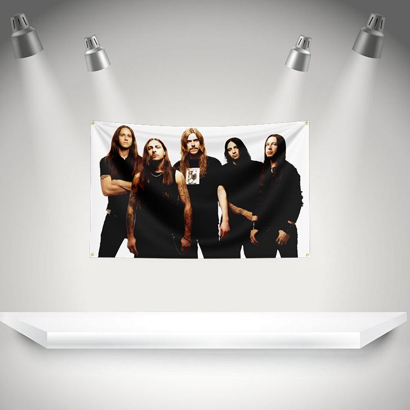 O-Opeths Flag Rock Music Band Banner HD Printing Tapestry Exhibition, Music Band Fans, Garage Decor