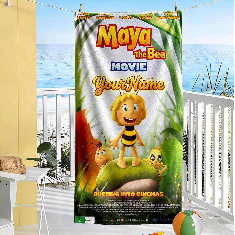 Biene Maja Personalized Name Beach Towel Soft Durable Quick-Dry