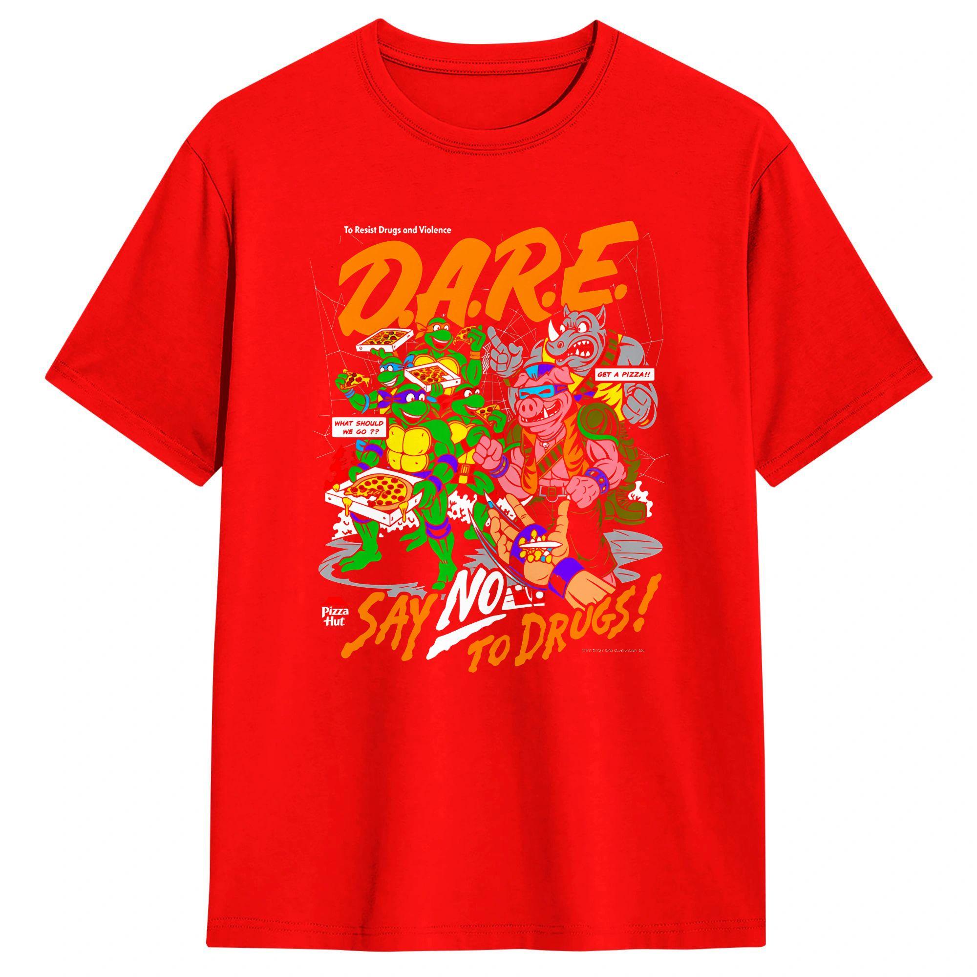 

TMNT DARE Just Say No 100 Cotton TShirts Hipster Tshirt for Mens Summer Aesthetic Printed Short Sleeve Top Tees S