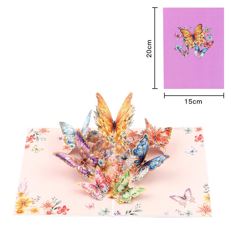 Popular 3D Handmade Christmas Bouquet Greeting Card