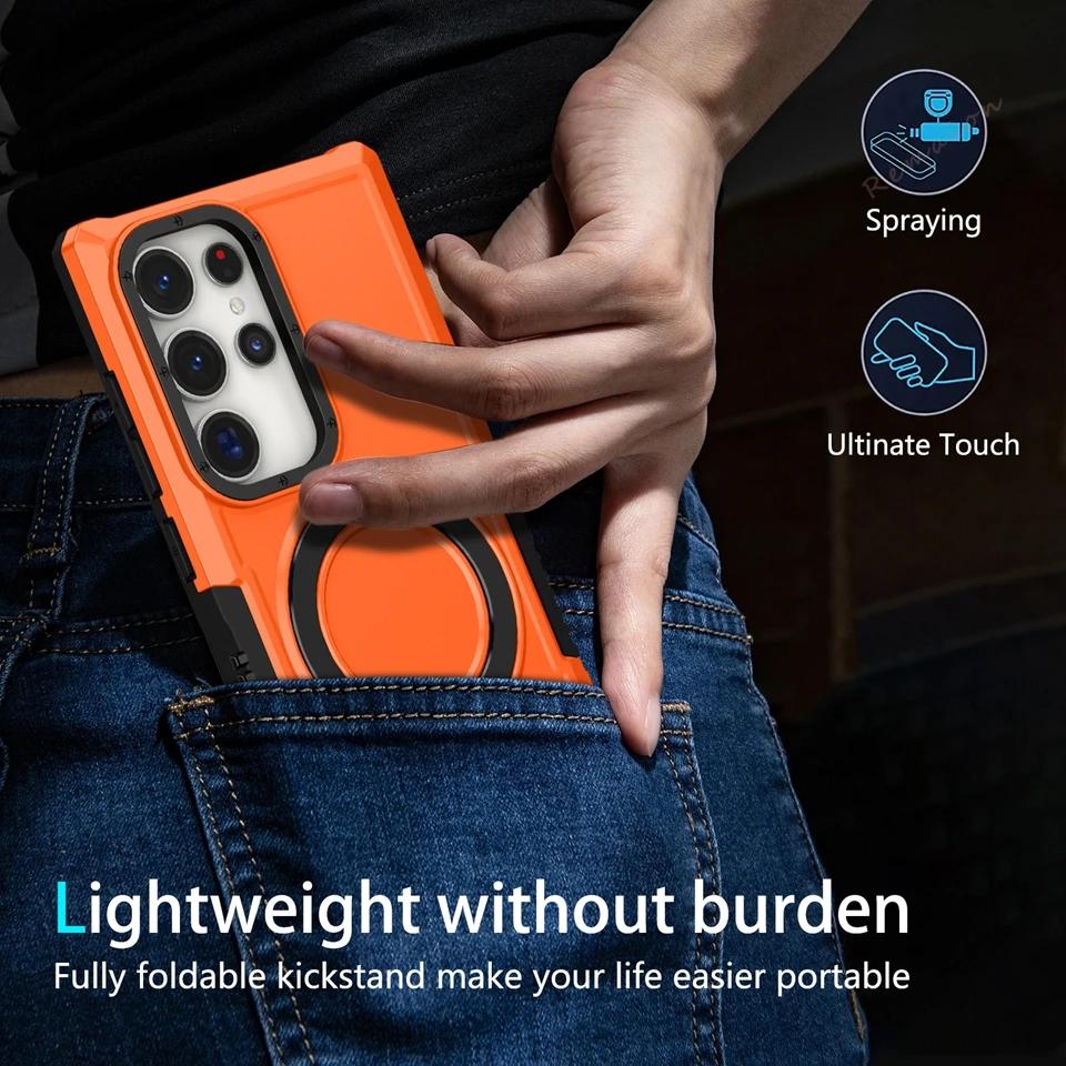 Shockproof Magnetic Case for Samsung Galaxy S24 S22 S23 S25 S26 FE Ultra Plus S26 S25 S24 Ultra A55 5G Magsafe Protector Cover