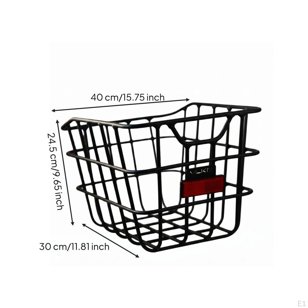 Rear Cargo Basket Aluminum Alloy Bike Reflective Cycle Gear