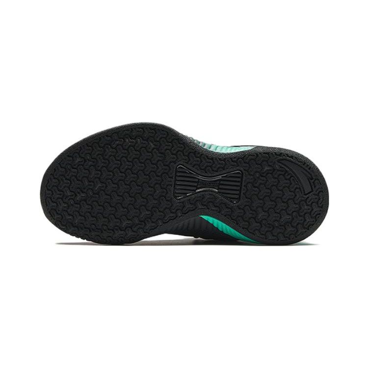 Anta Kids Magic Eye Comfortable Versatile Shock Absorbing Wear Resistant Mid Top Basketball Shoes Kids Basketball Shoes Black Purple Green 312349957-4