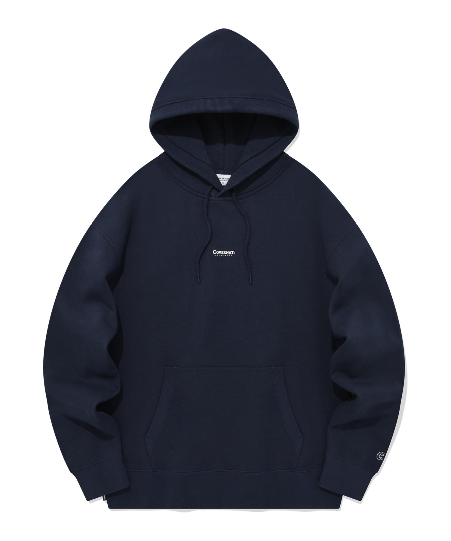 Covernat Oversized Small Authentic Logo Hoodie Navy M
