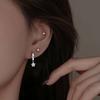 Real 925 Silver Zircon 4mm Star Tiny Stud Earrings for Women Fine Jewelry Minimalist Ear Hole Care Accessories