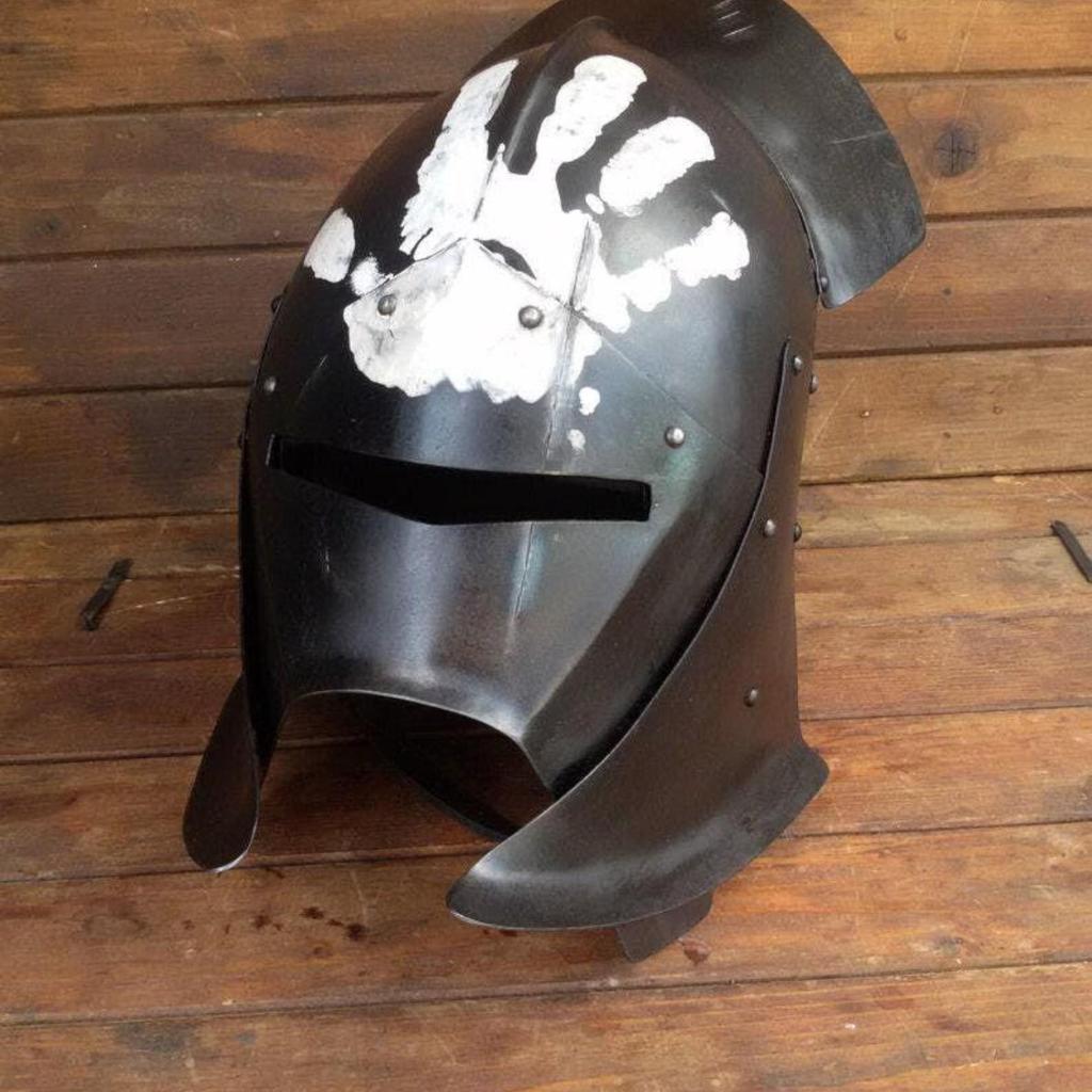 Medieval Blackened Uruk Hai LOTR Warrior Knight Helmet- Cosplay Armor- Larp Cost
